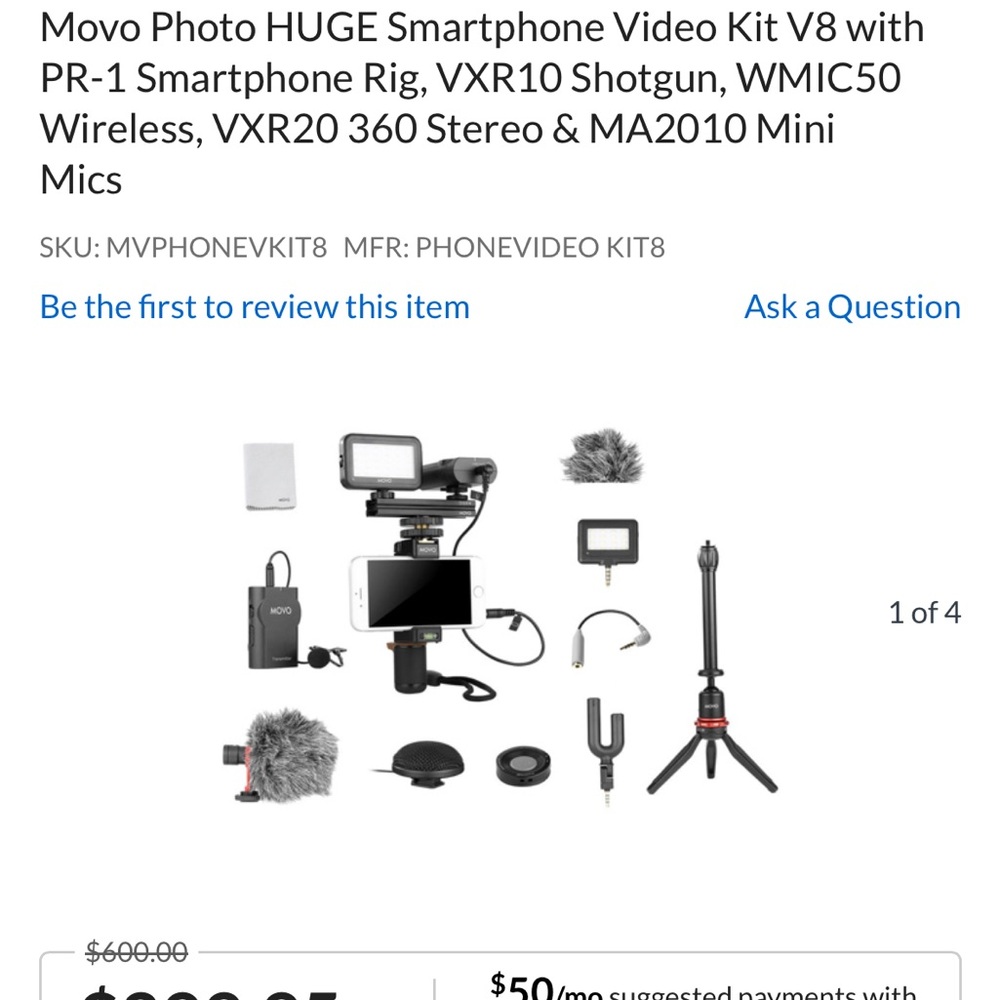 MOVO Smartphone Video Rig Kit - Black - Picture 10 of 10